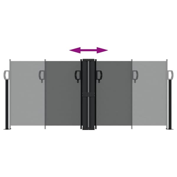 vidaXL Uttrekkbar sidemarkise 100x600 cm antrasitt