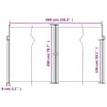 Miniatyrbilde 9 av 10: vidaXL Uttrekkbar sidemarkise 200x600 cm svart