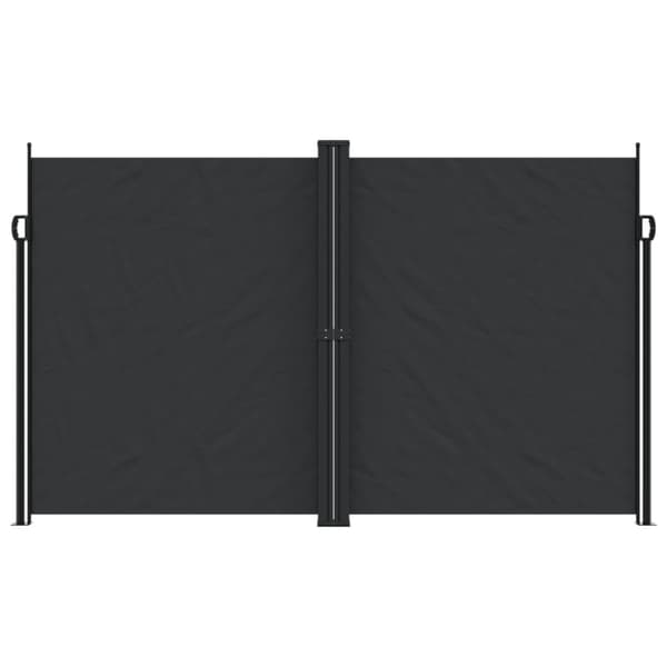 vidaXL Uttrekkbar sidemarkise 200x600 cm svart
