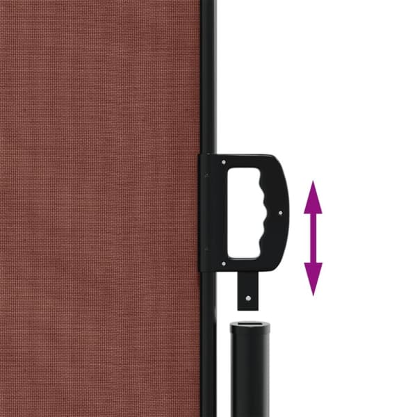 vidaXL Uttrekkbar sidemarkise 120x1000 cm brun