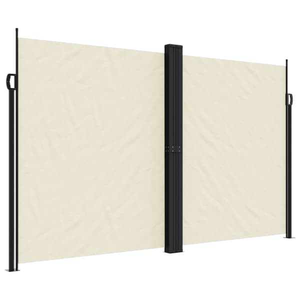 vidaXL Uttrekkbar sidemarkise 200x600 cm kremhvit