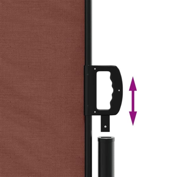 vidaXL Uttrekkbar sidemarkise brun 160x600 cm