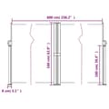 Miniatyrbilde 9 av 10: vidaXL Uttrekkbar sidemarkise brun 160x600 cm