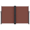 Miniatyrbilde 2 av 10: vidaXL Uttrekkbar sidemarkise brun 160x600 cm