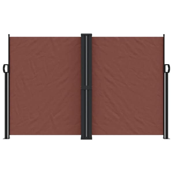 vidaXL Uttrekkbar sidemarkise brun 160x600 cm