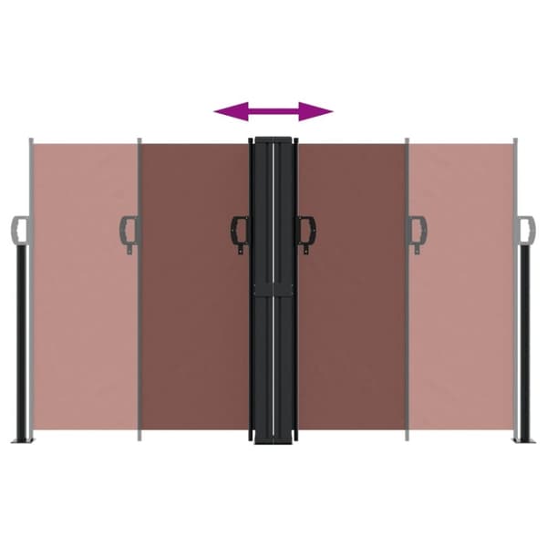 vidaXL Uttrekkbar sidemarkise 140x1000 cm brun