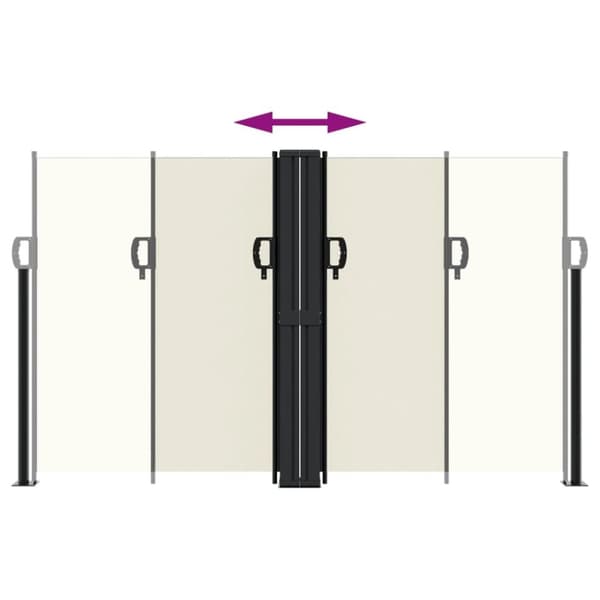 vidaXL sammenrullelig sidemarkise 140 x 1000 cm cremefarvet