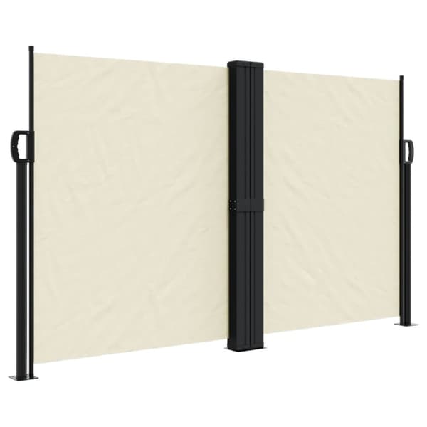 vidaXL sammenrullelig sidemarkise 140 x 1000 cm cremefarvet