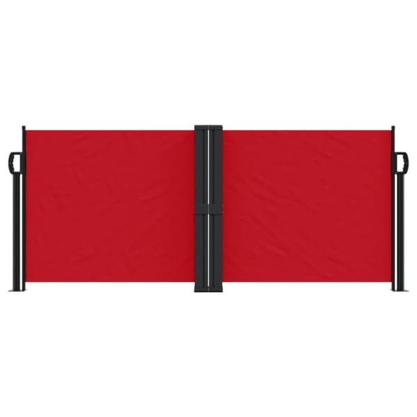 vidaXL Sisäänvedettävä sivumarkiisi 100x1000 cm punainen