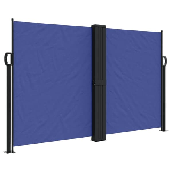 vidaXL Sisäänvedettävä sivumarkiisi 140x1000 cm sininen