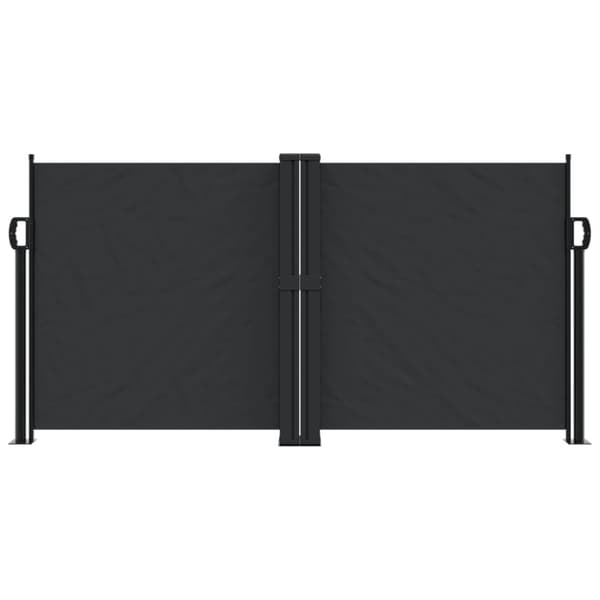 vidaXL Uttrekkbar sidemarkise 120x1000 cm svart