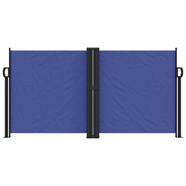 vidaXL Infällbar sidomarkis blå 120x1000 cm