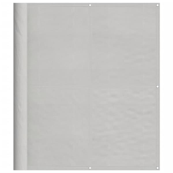 vidaXL Balkongskjerm lysegrå 120x800 cm 100% polyester oxford