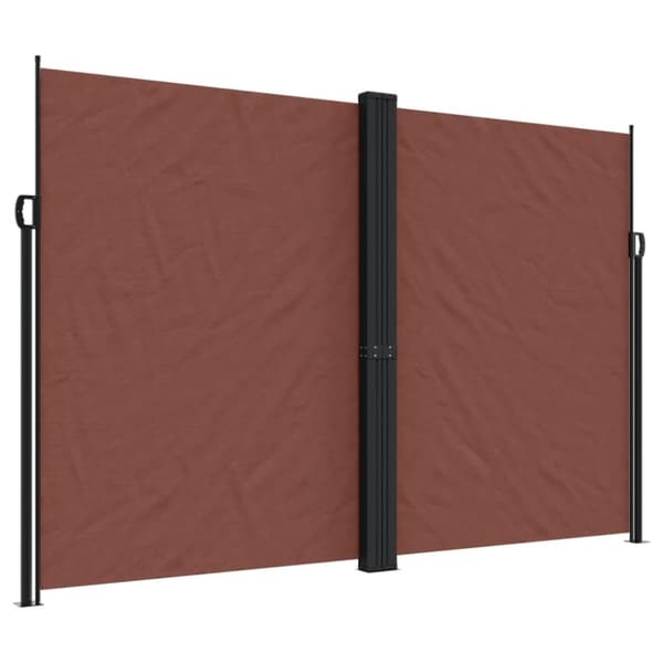 vidaXL sammenrullelig sidemarkise 220x1000 cm brun