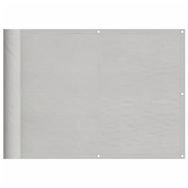 vidaXL Balkongskjerm lysegrå 75x1000 cm 100% polyester oxford