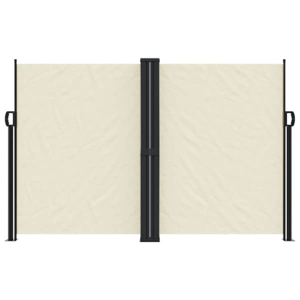 vidaXL Uttrekkbar sidemarkise 160x1200 cm kremhvit
