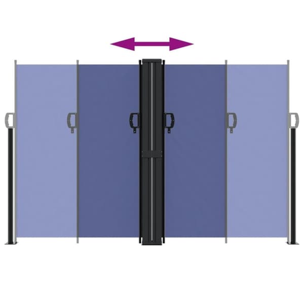 vidaXL Uttrekkbar sidemarkise blå 160x1200 cm