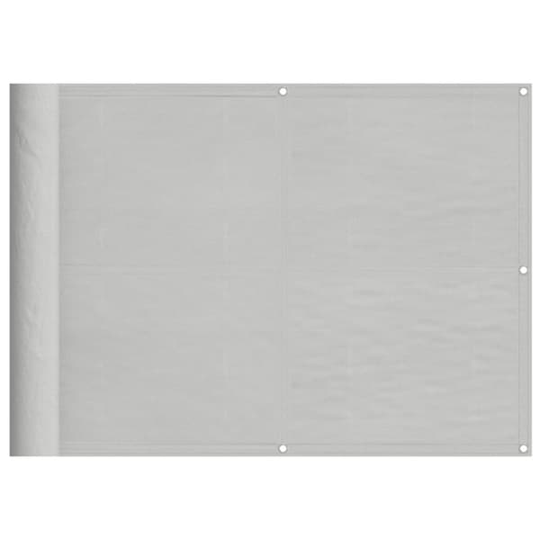 vidaXL Balkongskjerm lysegrå 75x800 cm 100% polyester oxford