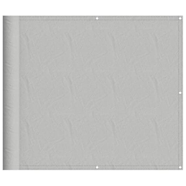 vidaXL Balkongskärm ljusgrå 90x300 cm 100% polyester oxford