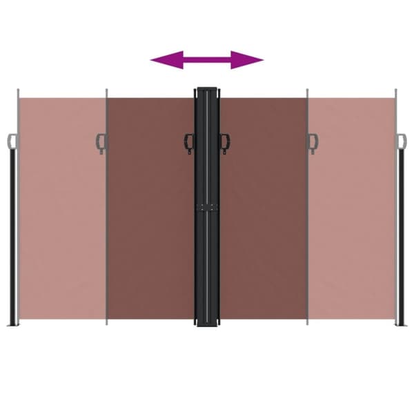 vidaXL Uttrekkbar sidemarkise 200x1200 cm brun