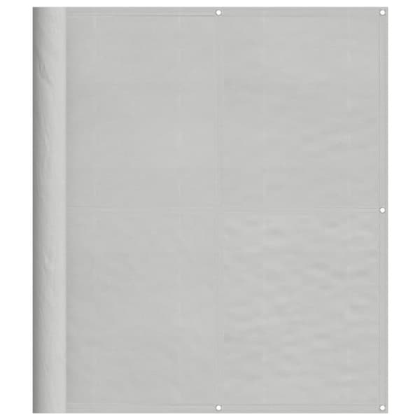 vidaXL Balkongskjerm lysegrå 120x700 cm 100% polyester oxford