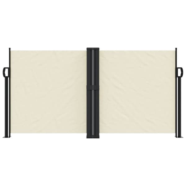 vidaXL Uttrekkbar sidemarkise 120x1000 cm kremhvit