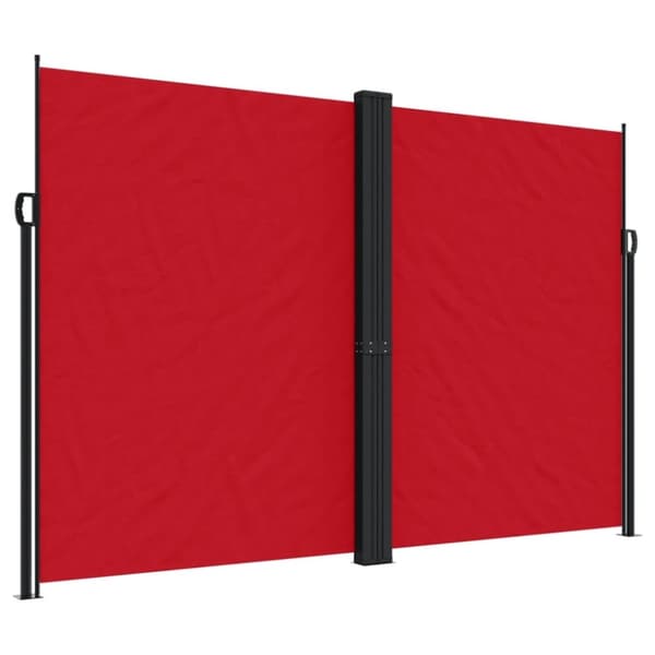 vidaXL Sisäänvedettävä sivumarkiisi punainen 220x1000 cm