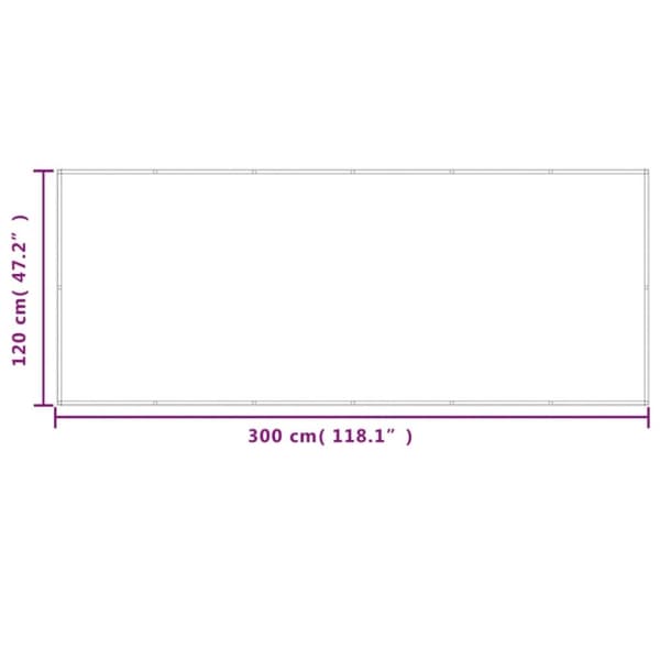 vidaXL Balkongskärm ljusgrå 120x300 cm 100% polyester oxford