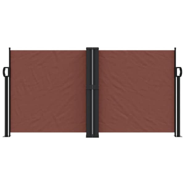vidaXL Uttrekkbar sidemarkise brun 120x1200 cm