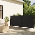 Miniatyrbilde 10 av 10: vidaXL Uttrekkbar sidemarkise svart 120x1200 cm