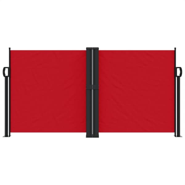 vidaXL Uttrekkbar sidemarkise rød 120x1200 cm