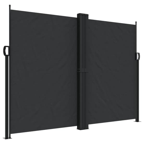 vidaXL Sisäänvedettävä sivumarkiisi musta 180x1200 cm