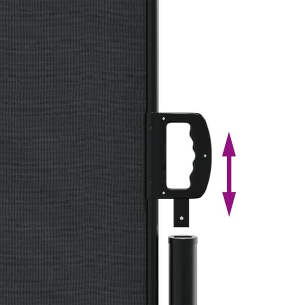 vidaXL Uttrekkbar sidemarkise 180x1200 cm svart