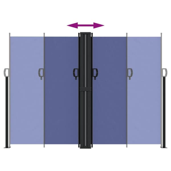 vidaXL Uttrekkbar sidemarkise 180x1200 cm blå