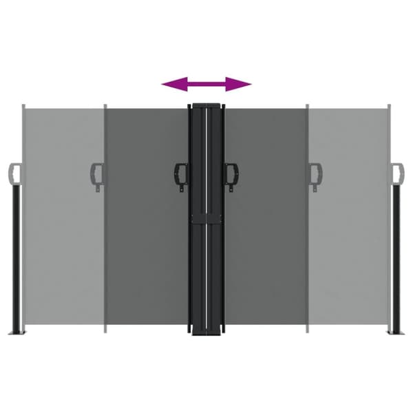 vidaXL Uttrekkbar sidemarkise antrasitt 140x1200 cm