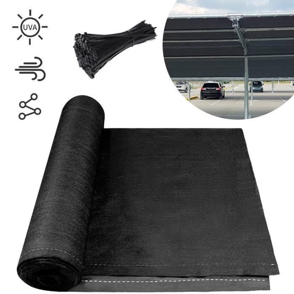 HDPE skuggnät 1,8x10m - XMTECH - Vindskydd - Antracit