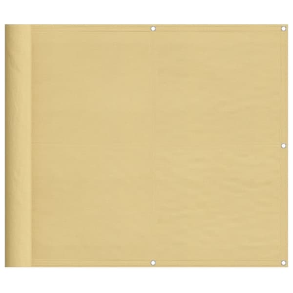 vidaXL Parvekesuoja hiekka 90x600 cm 100% polyesteri Oxford kangas