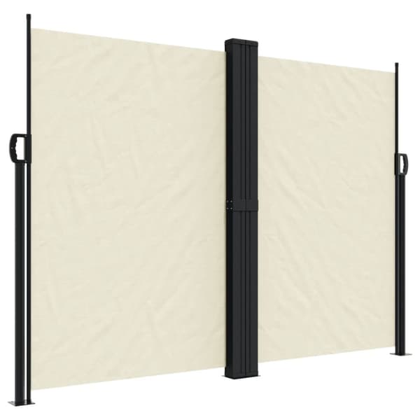 vidaXL Uttrekkbar sidemarkise 180x1000 cm kremhvit