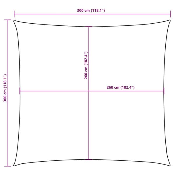 solsejl 3x3 m firkantet oxfordstof terrakotta