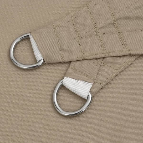 Solsegel oxfordtyg fyrkantigt 3,6x3,6 m taupe