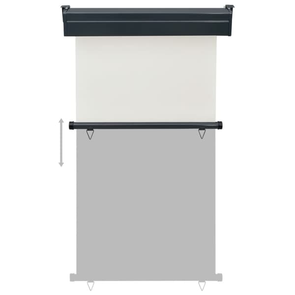 Parvekkeen sivumarkiisi 105x250 cm kerma