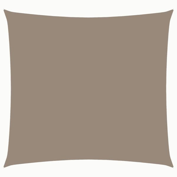 Solsegel oxfordtyg fyrkantigt 4x4 m taupe