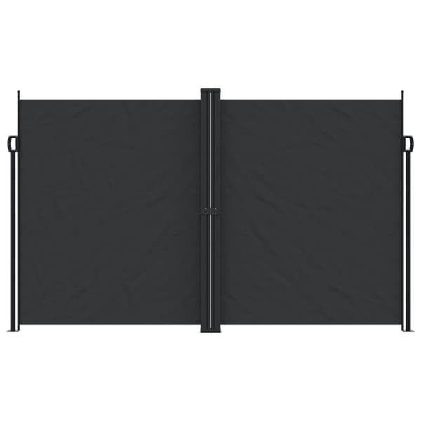 Infällbar sidomarkis svart 200x1200 cm
