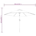 Miniatyrbillede 8 af 8: udendørs parasol med metalstang 300 cm gråbrun