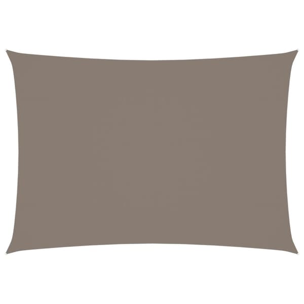 Solsegel oxfordtyg rektangulärt 3,5x5 m taupe