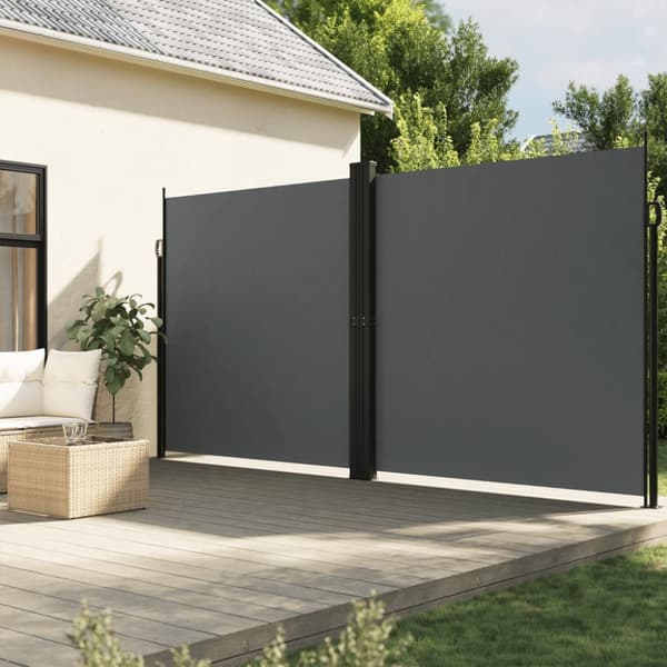 sammenrullelig sidemarkise 220x600 cm antracitgrå