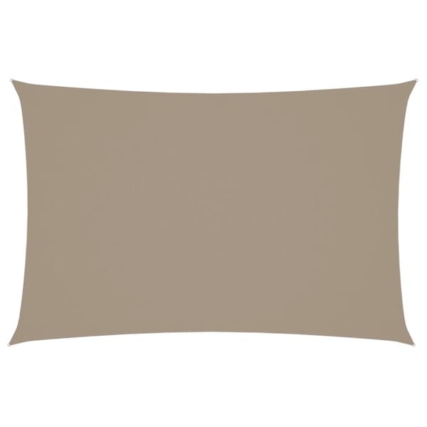 Solsegel oxfordtyg rektangulärt 2x4 m taupe