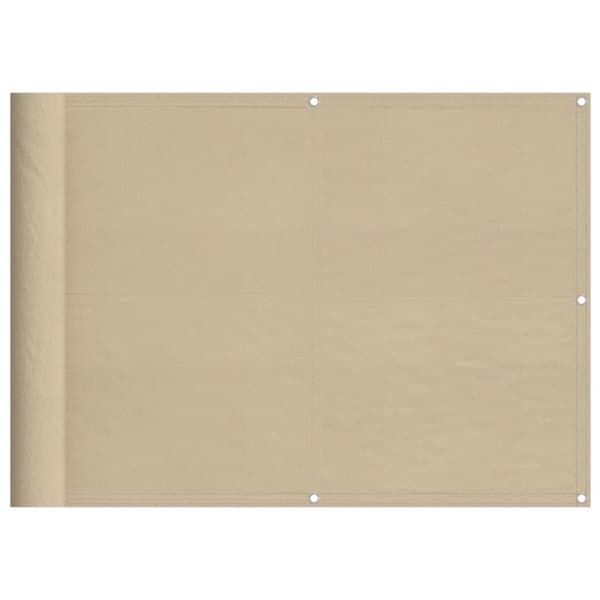 Parvekesuoja beige 75x1000 cm 100% polyesteri Oxford kangas