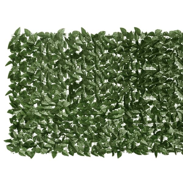 Parvekkeen suoja tummanvihreillä lehdillä 200x100 cm