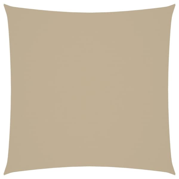 Solsegel oxfordtyg fyrkantigt 2,5x2,5 m beige